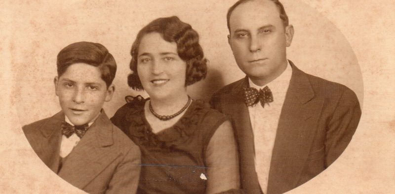 Anita Babinni de Storero, esposo Guillermo e hijo Aldo